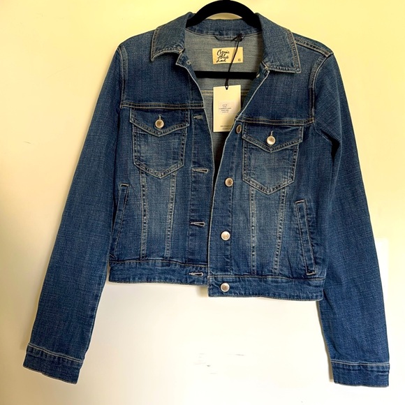 Jackets & Blazers - Cosmic blue love denim jacket